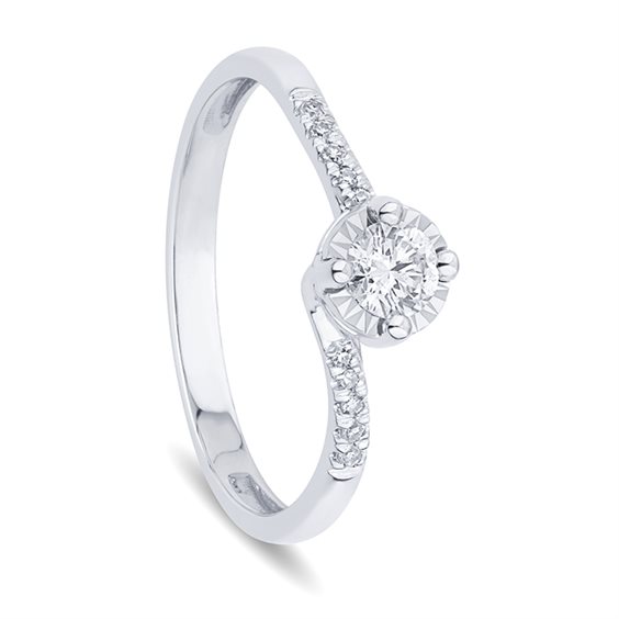 Anello Bliss Donna  Bl meraviglia in Oro bianco Diamante 0.10 Ct 20111539 - 20111539